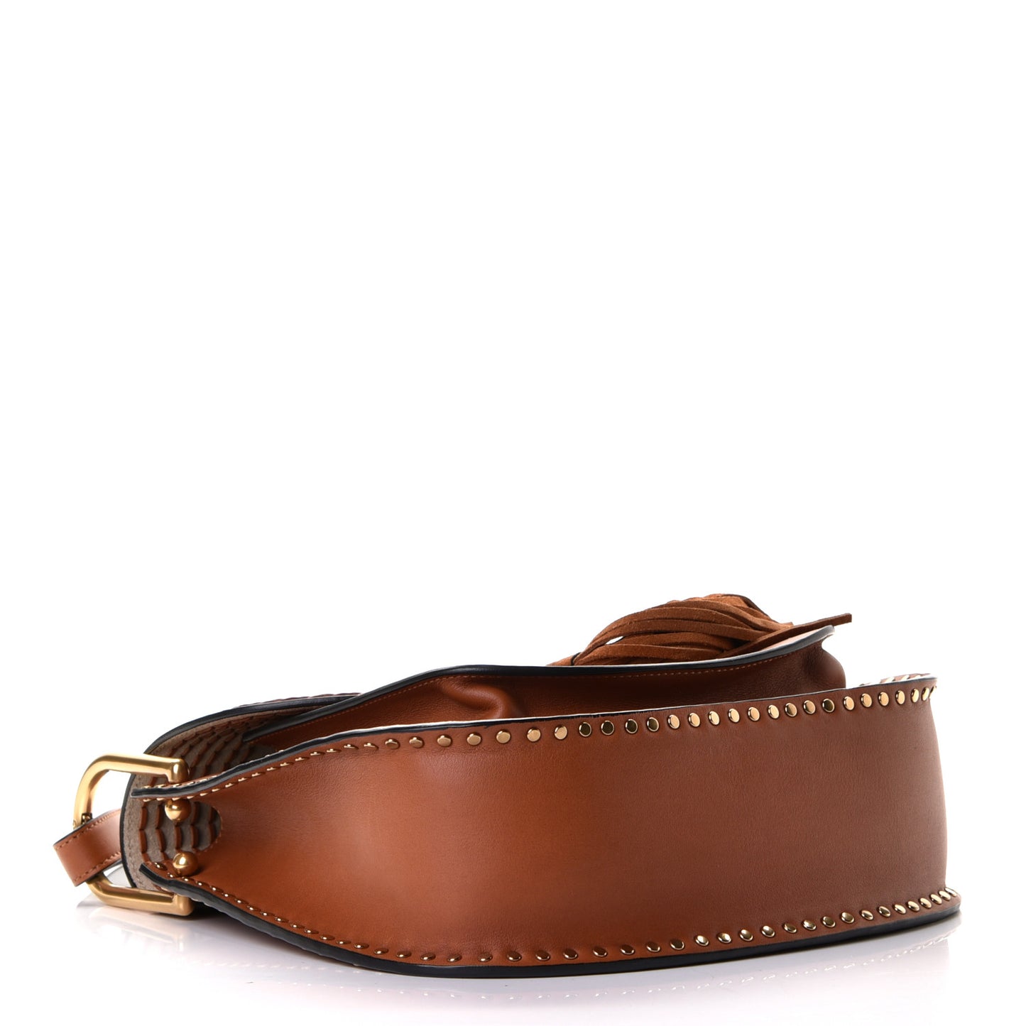 Calfskin Braided Medium Hudson Shoulder Bag Caramel