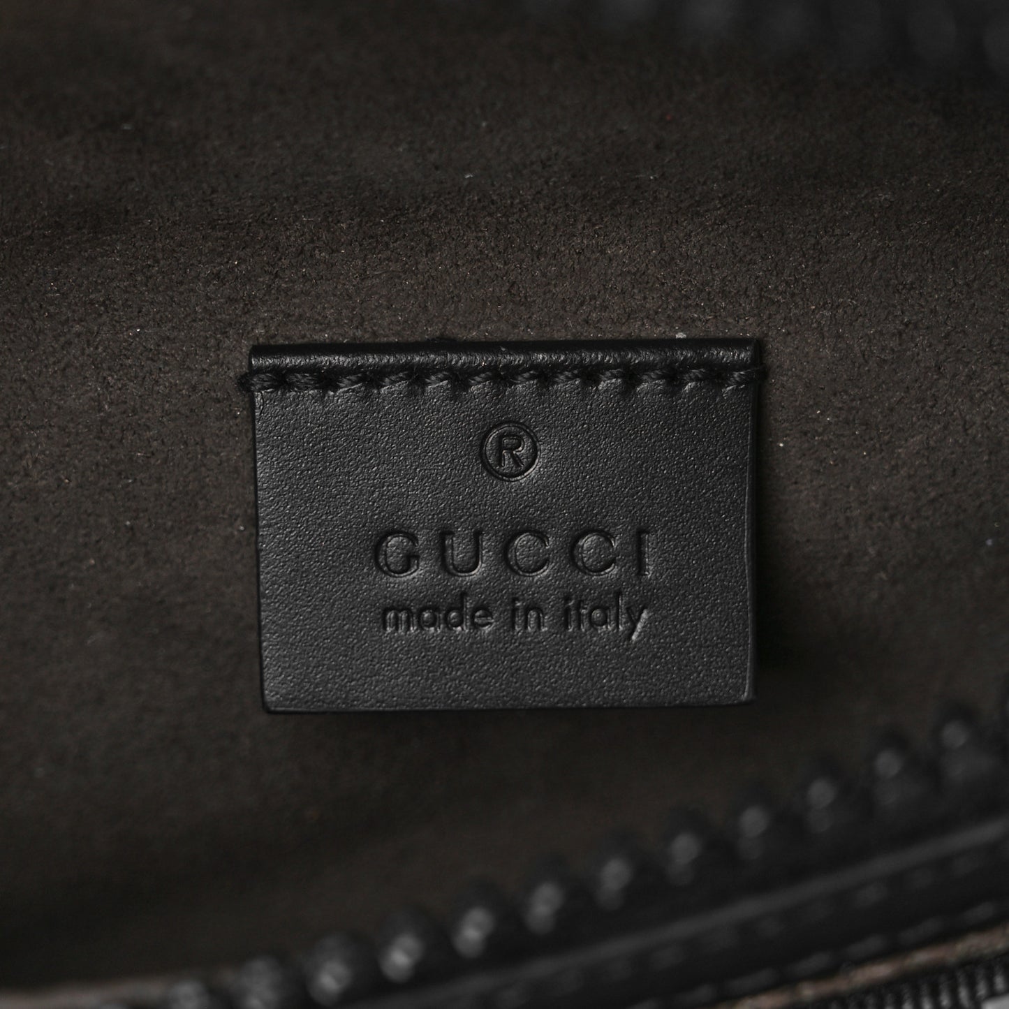 GG Supreme Monogram Belt Bag Black