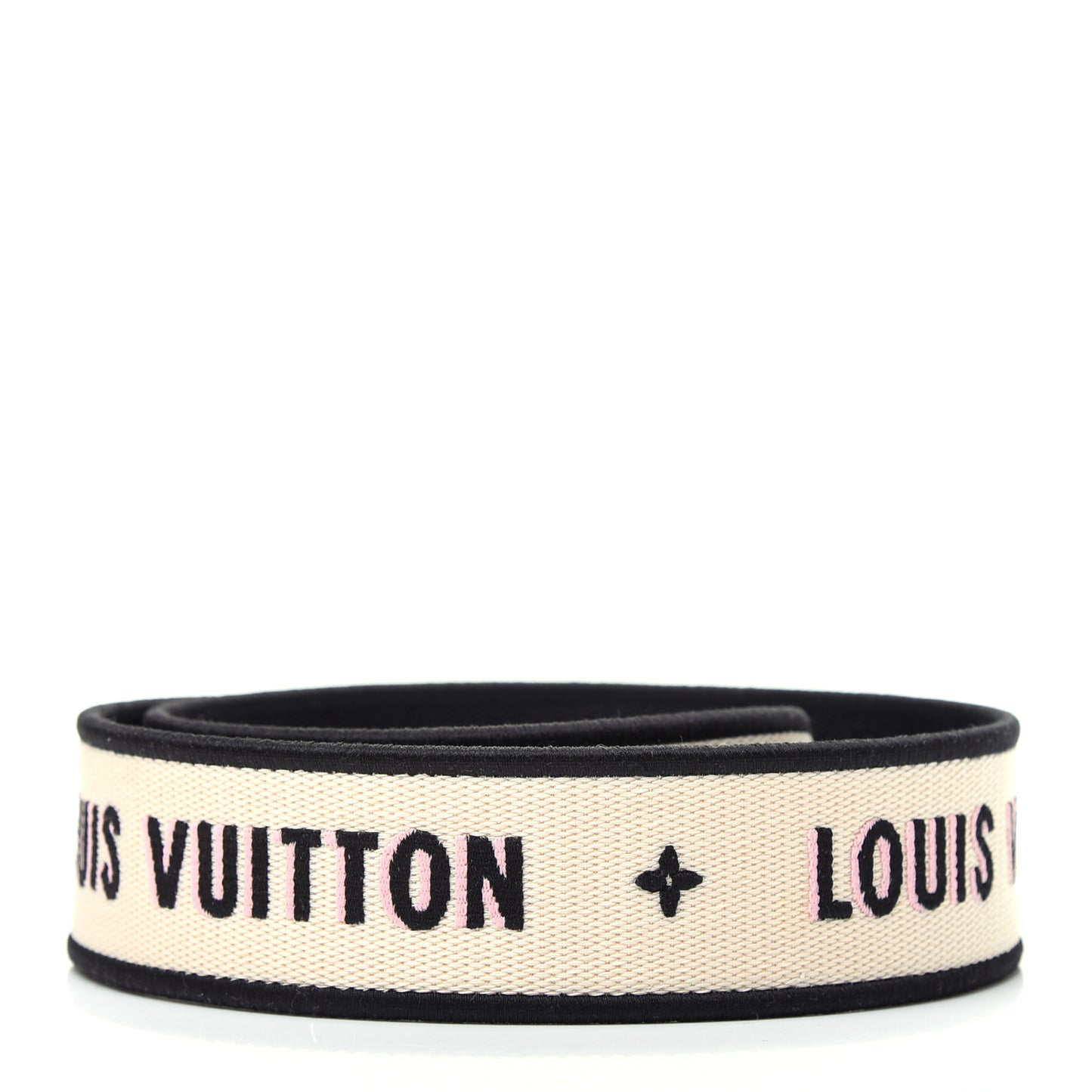 Jacquard Bandouliere Shoulder Strap Cream Black