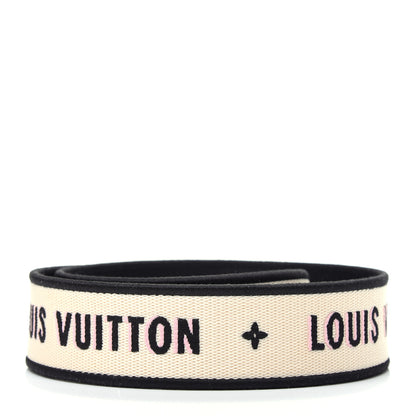 Louis Vuitton Jacquard Bandouliere Shoulder Strap Cream Black 2 of 2