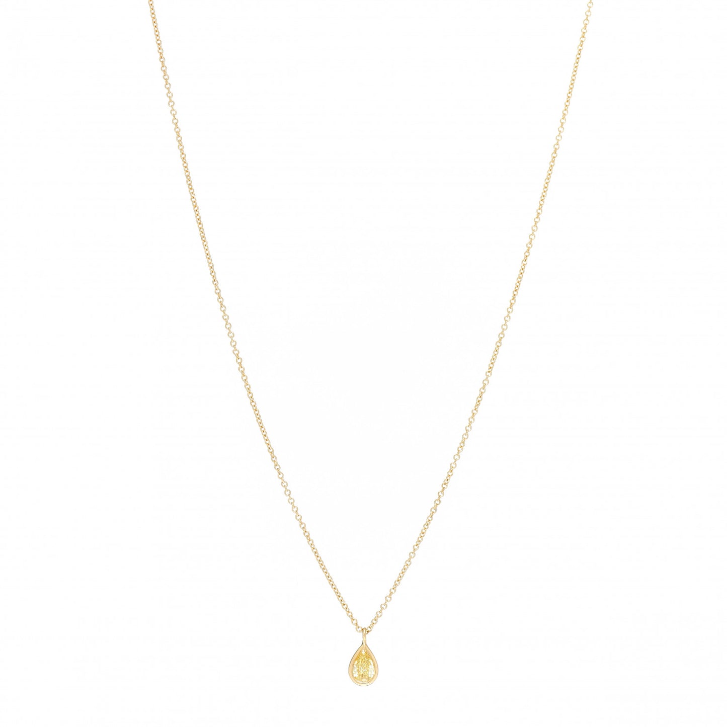 18K Yellow Gold Yellow Diamond Elsa Peretti Diamonds by the Yard Pear Shape Necklace