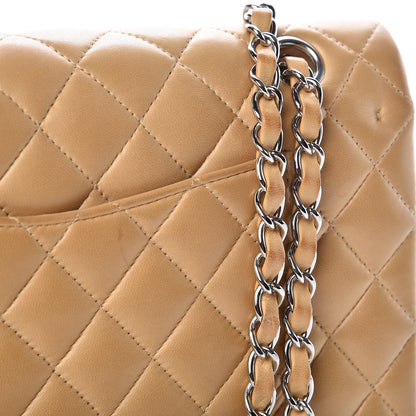 Chanel Lambskin Quilted Medium Double Flap Beige 11 of 16