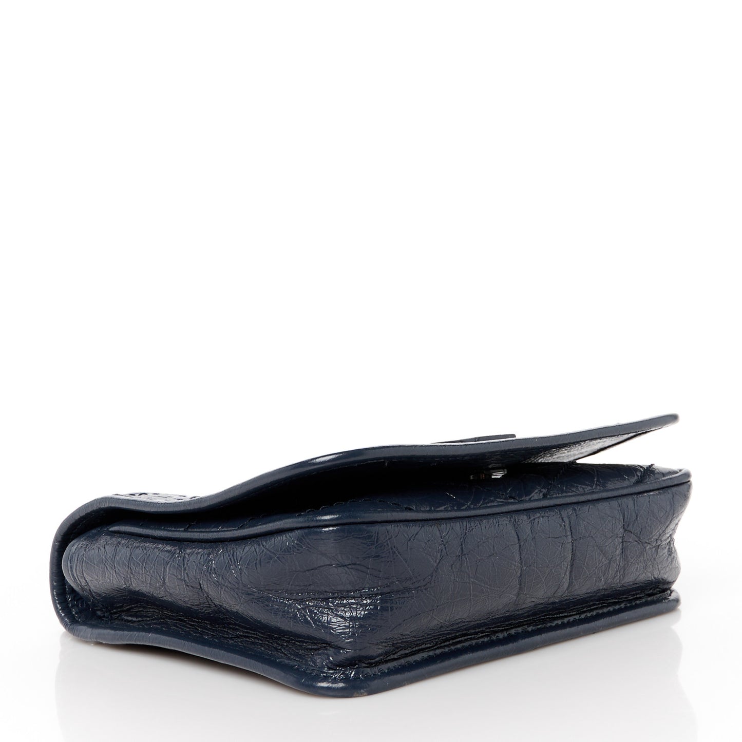 Crinkled Calfskin Matelasse Monogram Niki Chain Wallet Fog