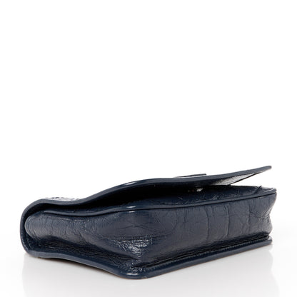Saint Laurent Crinkled Calfskin Matelasse Monogram Niki Chain Wallet Fog 4 of 12