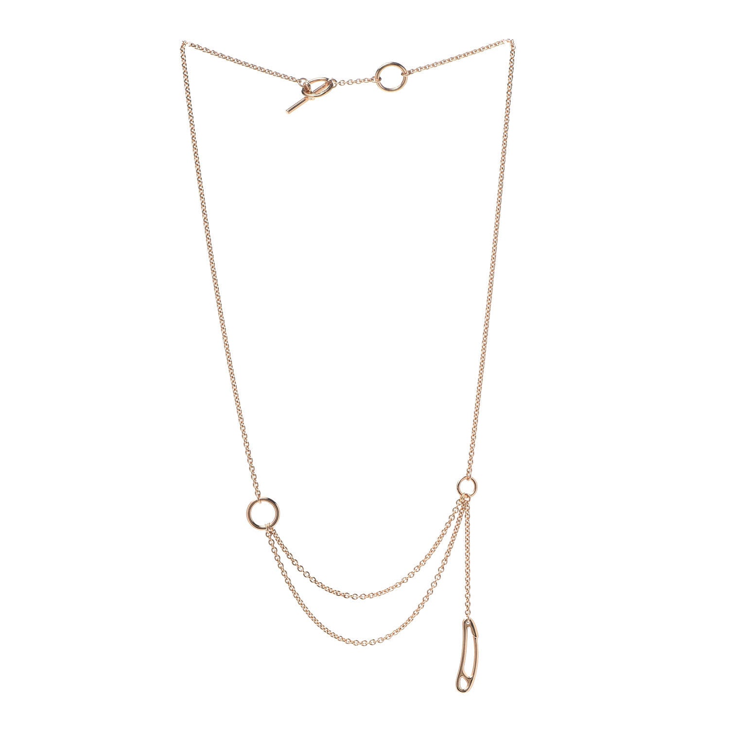 Hermes 18K Rose Gold TPM Chaine d'Ancre Punk Necklace ST 3 of 6