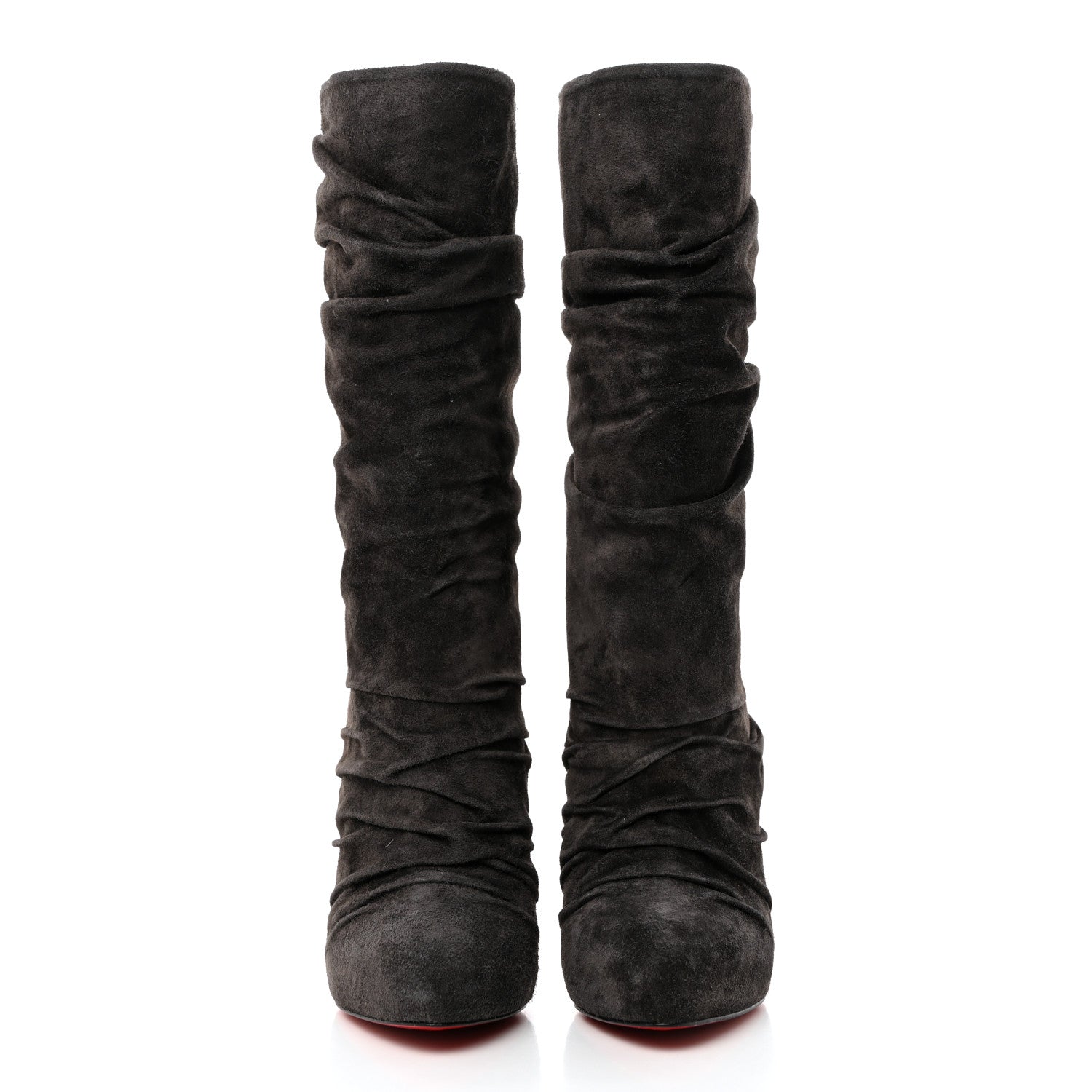 Christian Louboutin Veau Velours Piros 120 Boot 37 Africa 2 of 8