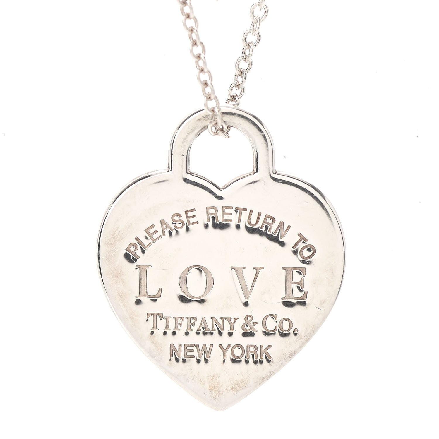 Tiffany Sterling Silver Enamel Return to Tiffany Love Heart Necklace Blue 4 of 7