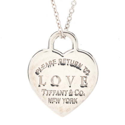 Tiffany Sterling Silver Enamel Return to Tiffany Love Heart Necklace Blue 4 of 7