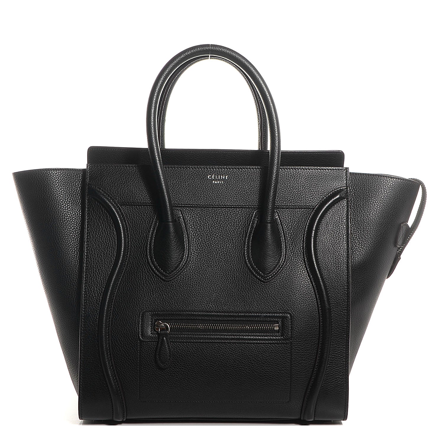 Celine Drummed Calfskin Mini Luggage Black 1 of 9
