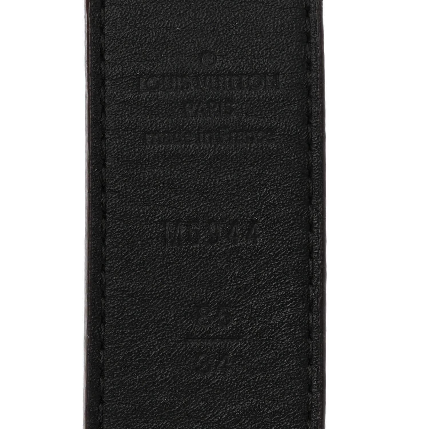 Louis Vuitton Damier Ebene LV Paris Buckle Belt 85 34 Gold 5 of 9