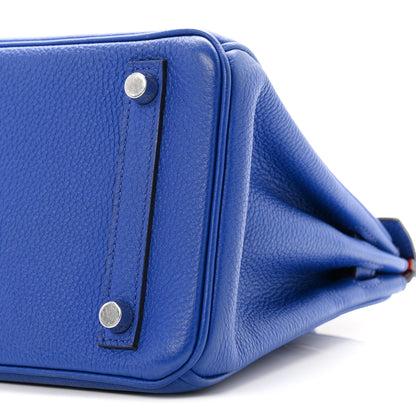 Hermes Togo Verso Birkin 25 Bleu Royal Capucine 10 of 11
