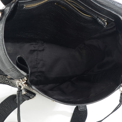 3.1 Phillip Lim 3.1 Calfskin Embossed Medium Pashli Satchel Black White 5 of 7