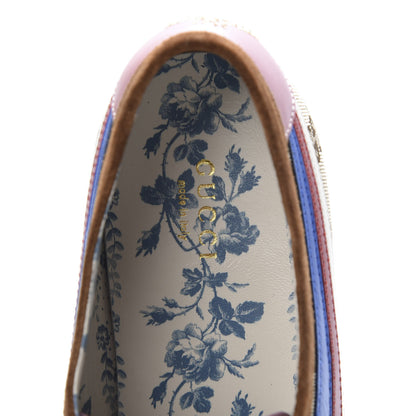 Gucci Suede Monogram Web Womens Falacer Sneakers 42 Nocciola Beige Mystic White Hibiscus Red 9 of 10