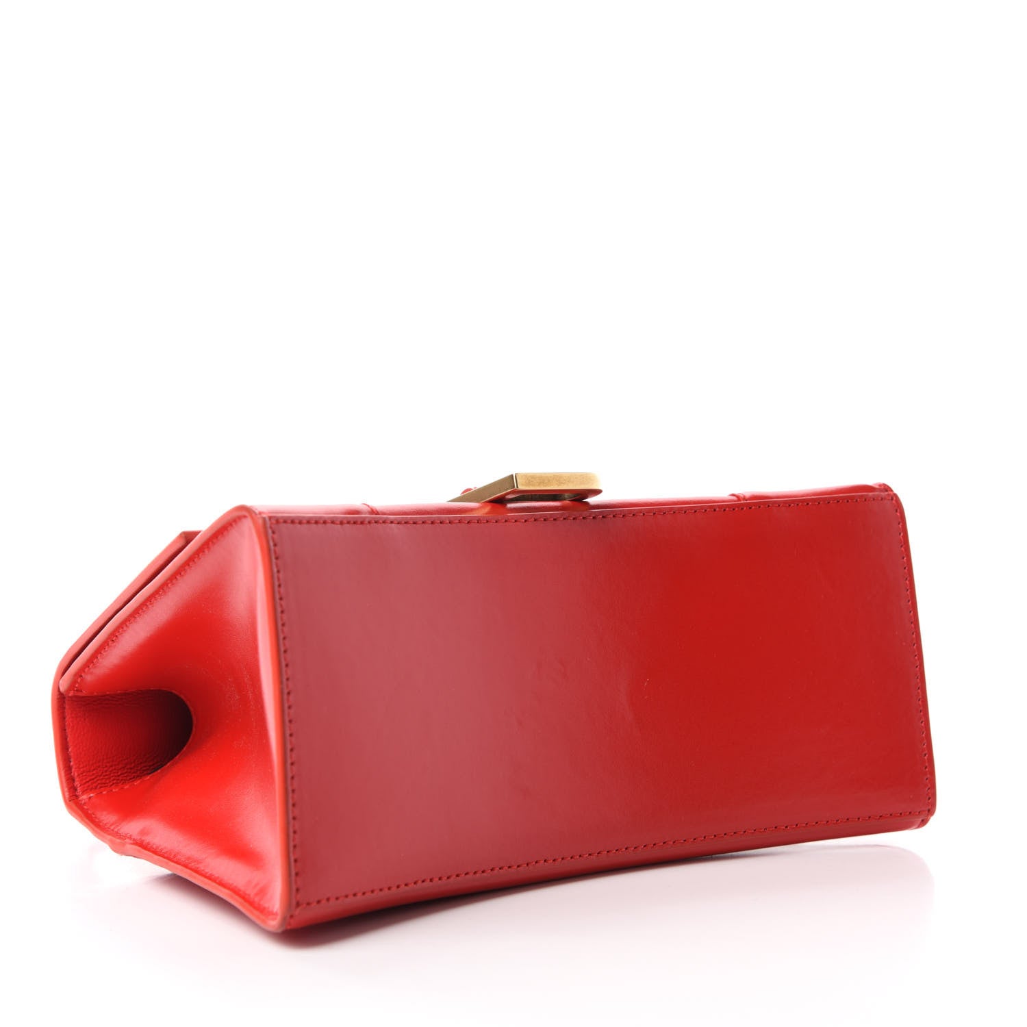 Balenciaga Shiny Box Calfskin Small Hourglass Top Handle Bag Bright Red 4 of 11