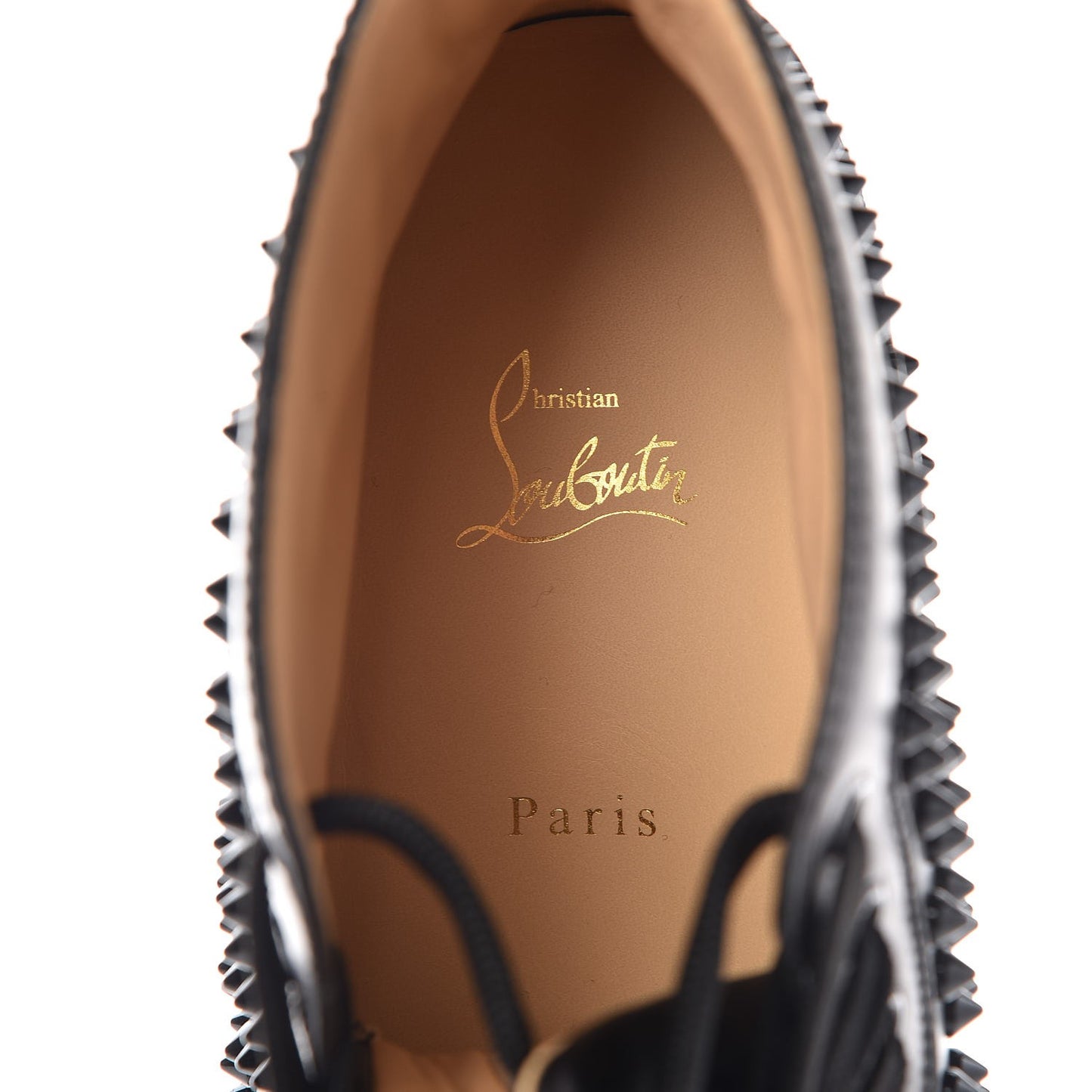 Mens Calfskin Louis Spikes Flat Sneakers 41.5 Black