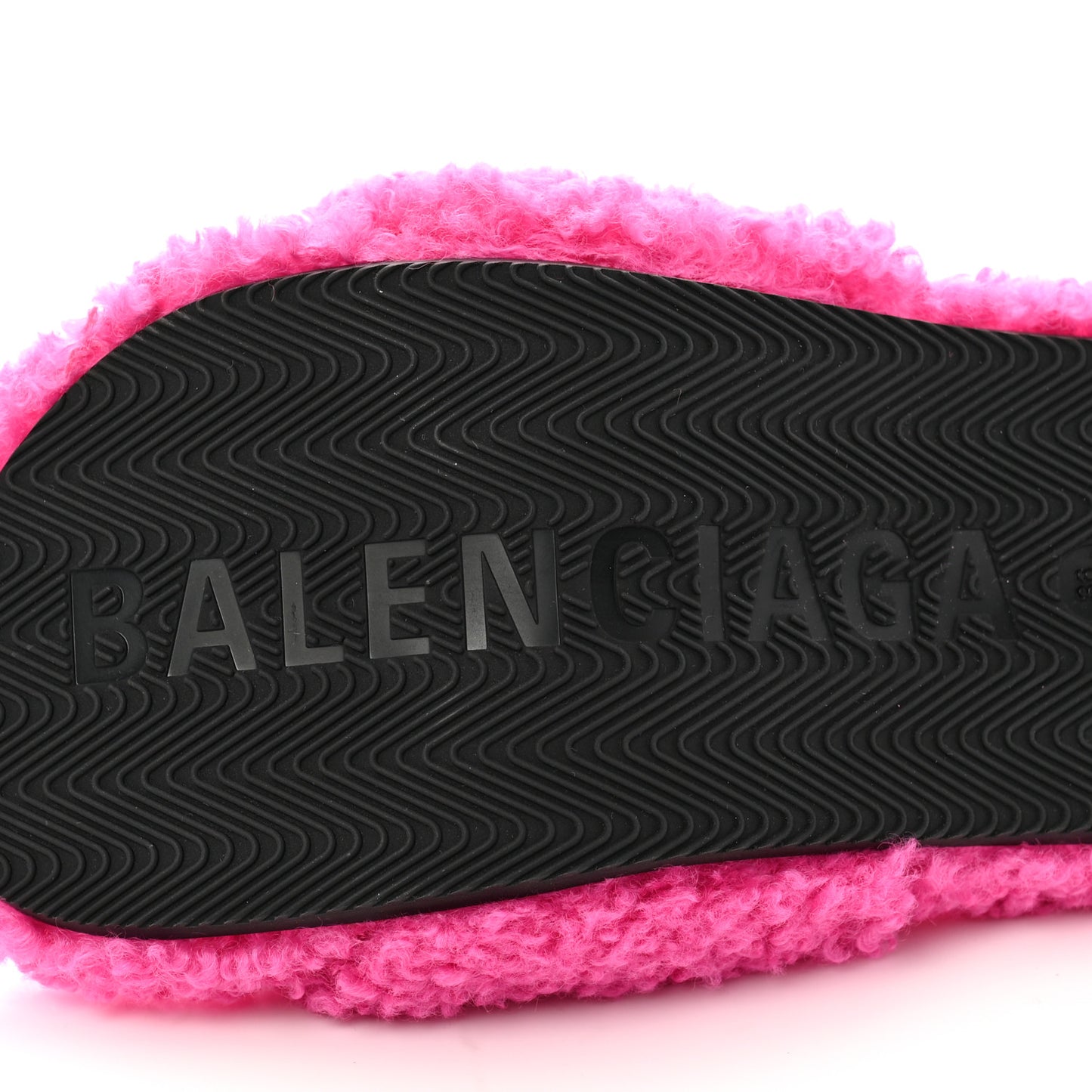 Faux Shearling Political Campaign Logo 80mm Sandals 36 Pink White Blue