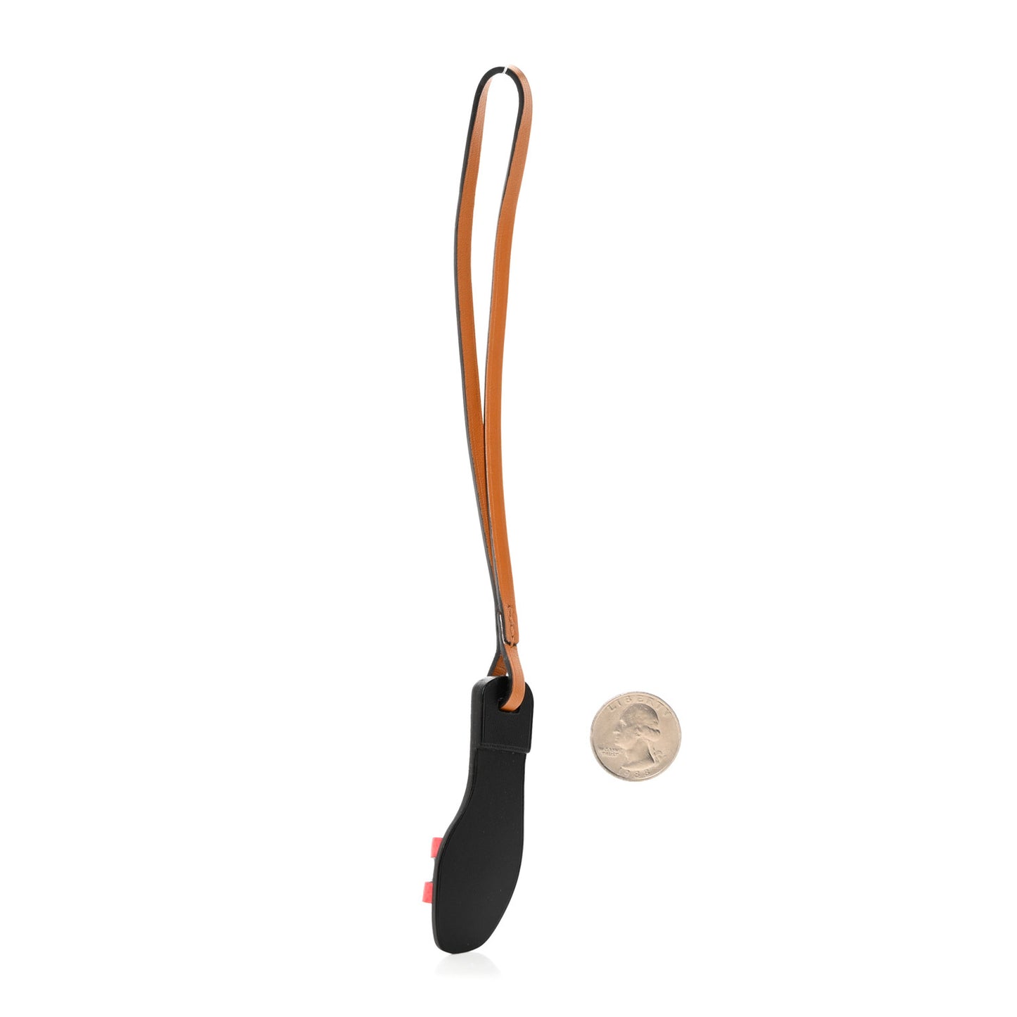 Epsom Butler Calfskin Hunter Oran Nano Bag Charm Rose Texas