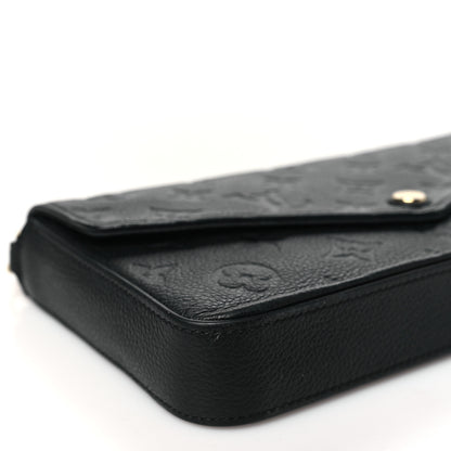 Louis Vuitton Empreinte Pochette Felicie Chain Wallet Black 9 of 10