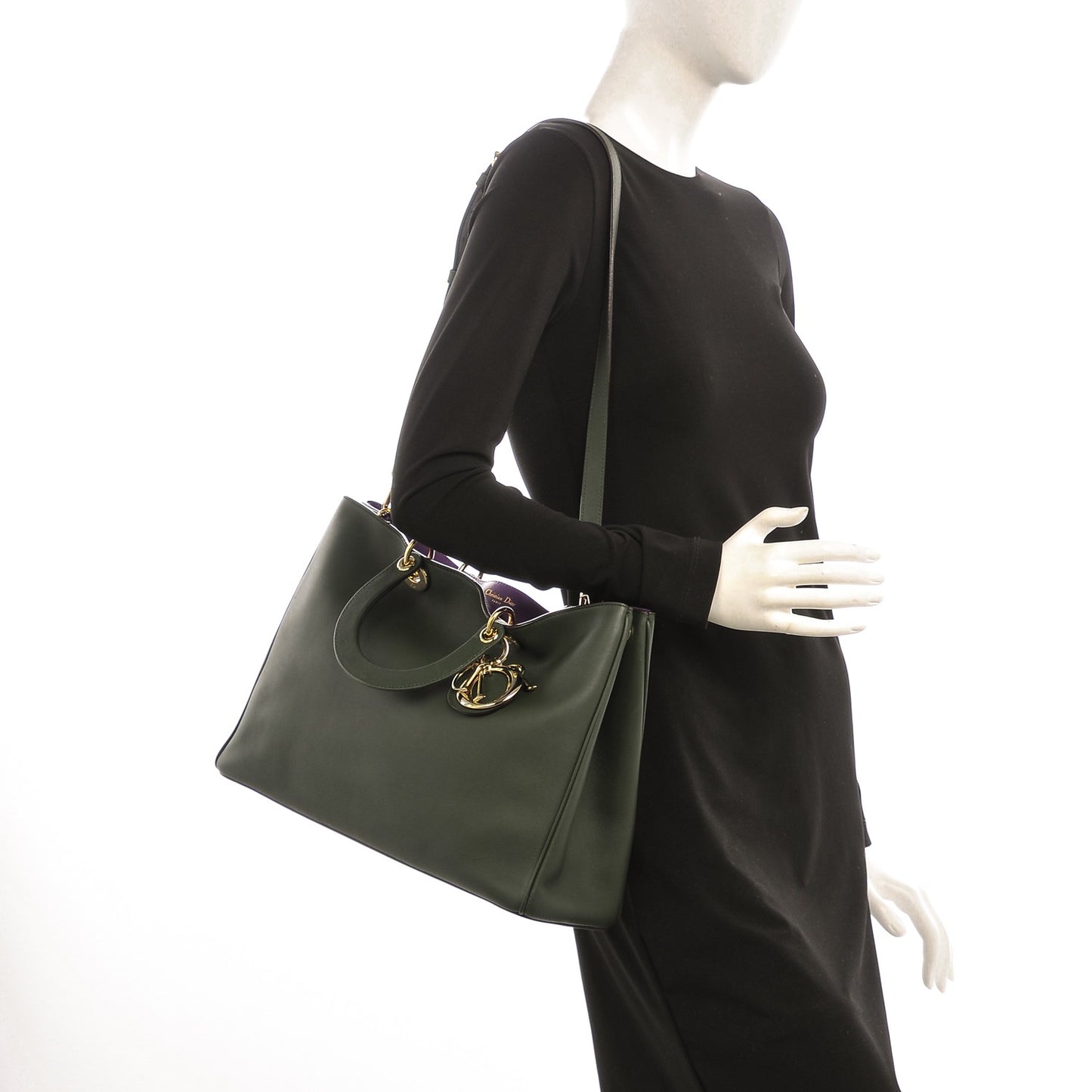 Smooth Calfskin Large Diorissimo Dark Green