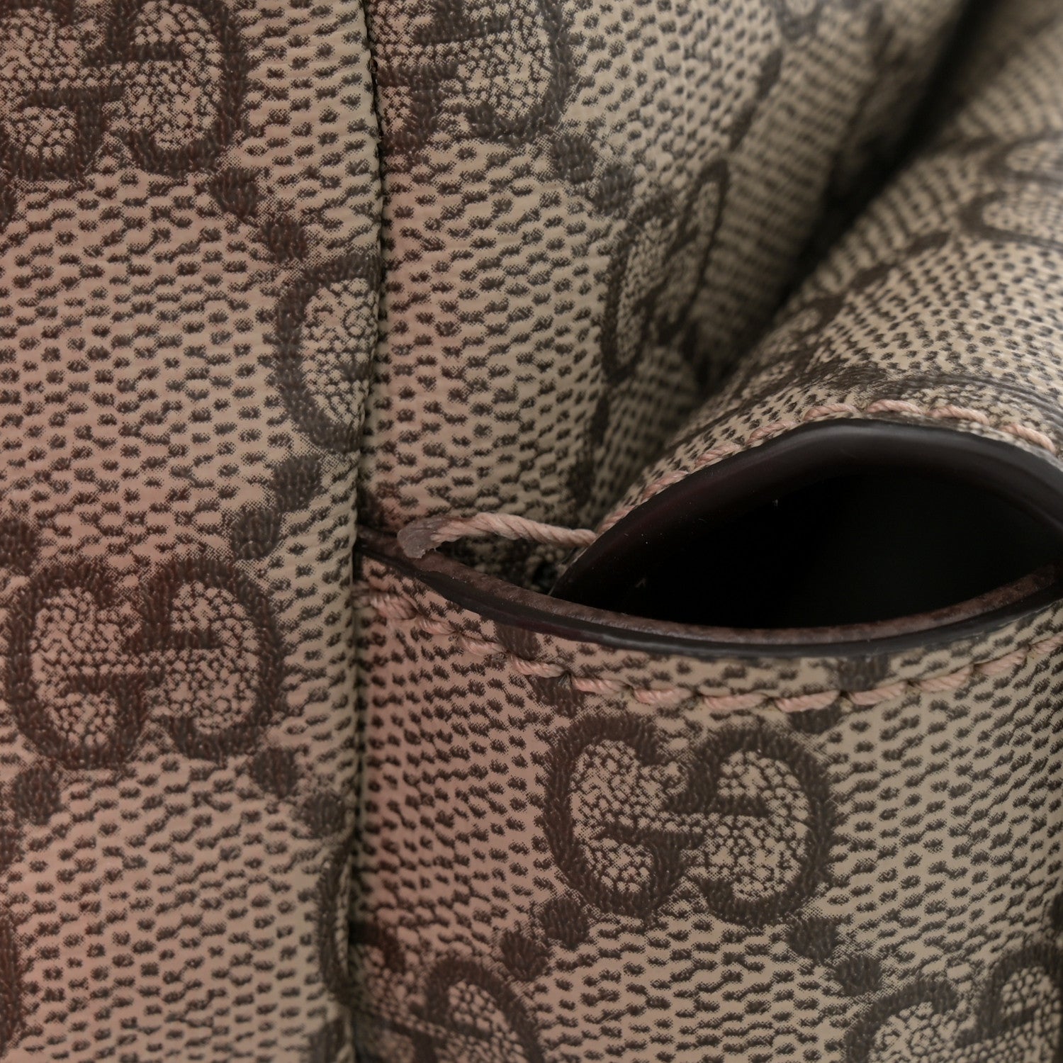 Gucci GG Supreme Monogram Medium Ophidia Double Buckle Backpack Beige Ebony Neon Orange 10 of 10