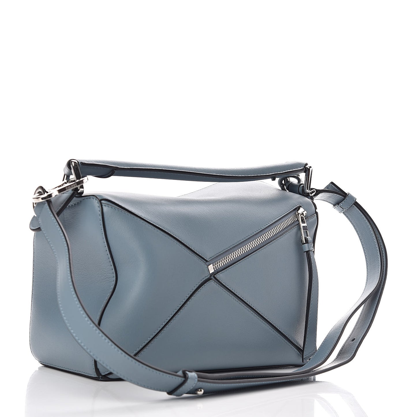 Calfskin Small Puzzle Bag Stone Blue