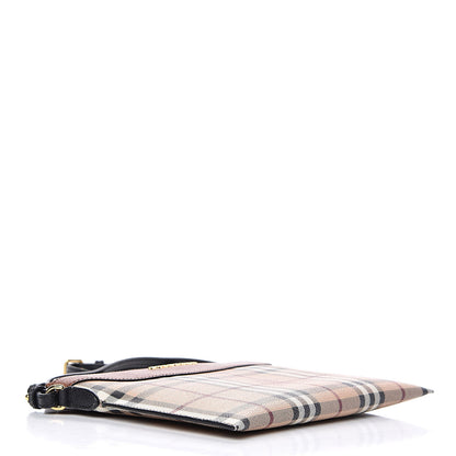 Burberry Haymarket Check Peyton Crossbody Clutch Bag Toffee 4 of 11