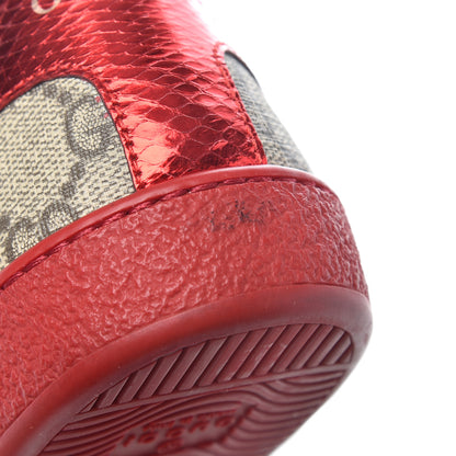 Gucci GG Supreme Monogram Web Womens Ace Sneakers 36 Red 10 of 11