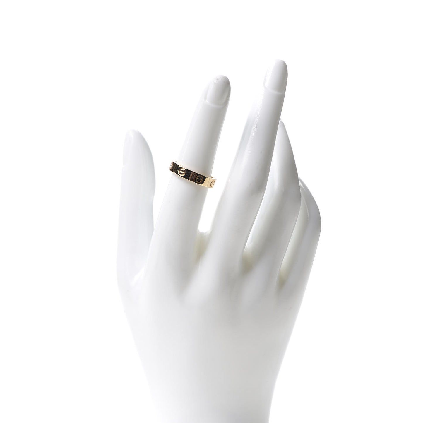 18K Yellow Gold Diamond 4mm LOVE Wedding Band Ring 52 6