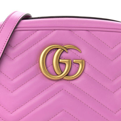 Gucci Calfskin Matelasse Small GG Marmont Chain Shoulder Bag Candy Mousse 8 of 11