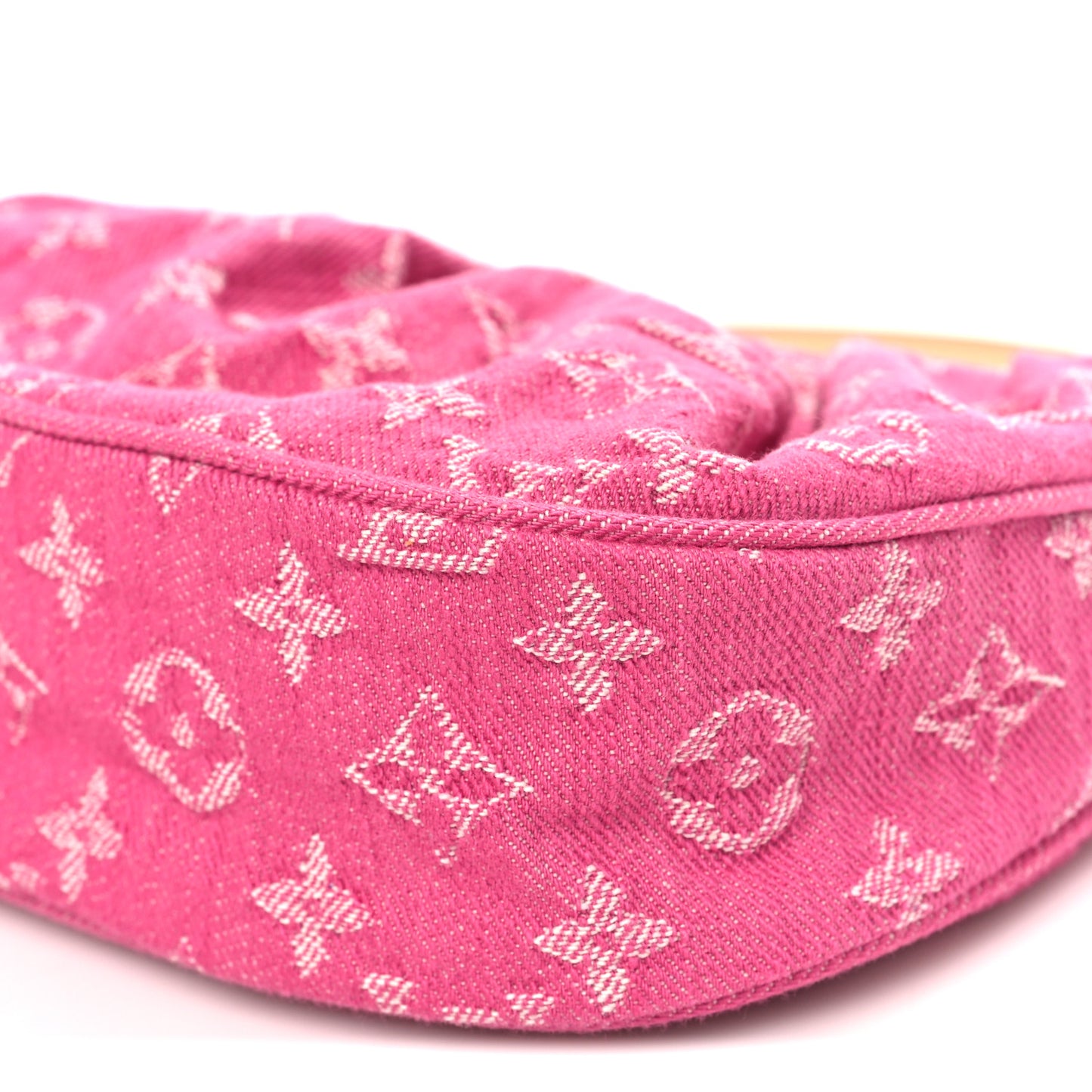 Monogram Denim Pochette Valley Fuchsia