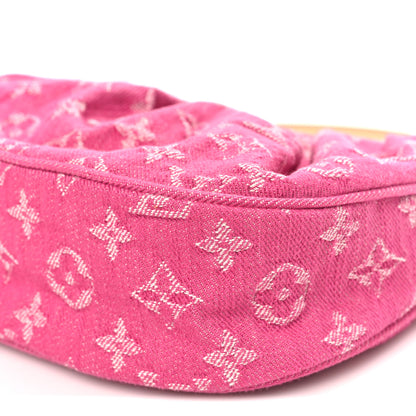 Louis Vuitton Monogram Denim Pochette Valley Fuchsia 9 of 10