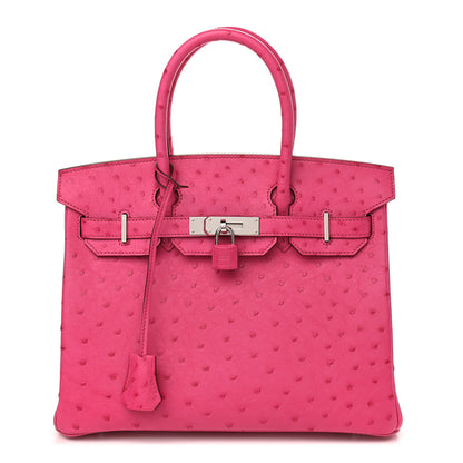 Hermes Ostrich Birkin 30 Rose Tyrien 1 of 10