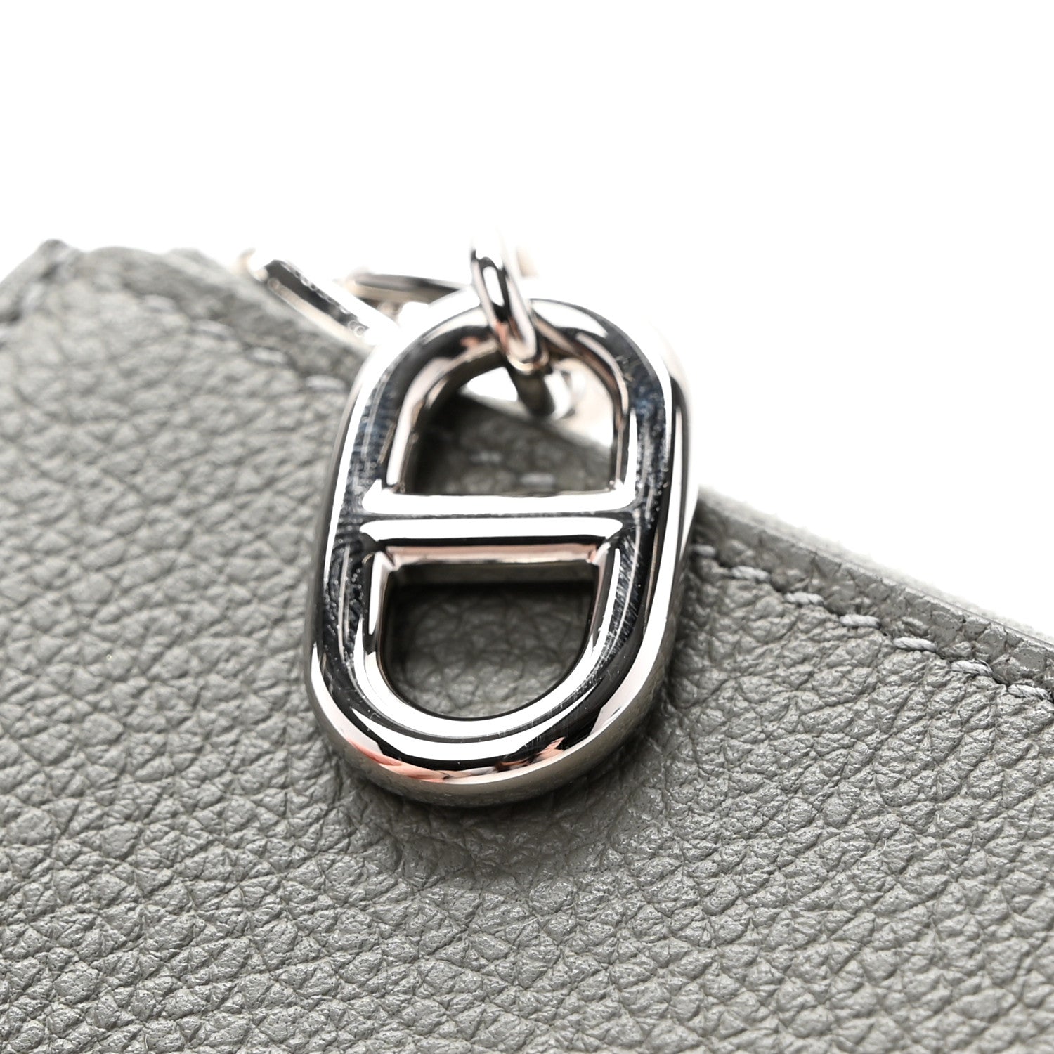 Hermes Evercolor Zipengo Chaine D'Ancre Card Holder Gris Meyer 8 of 9