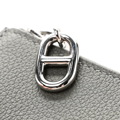 Hermes Evercolor Zipengo Chaine D'Ancre Card Holder Gris Meyer 8 of 9