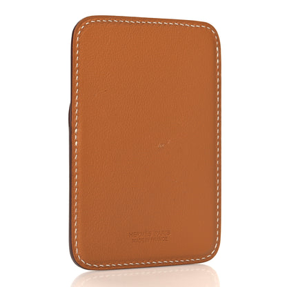 Hermes Swift Stitched Elephant MagSafe Card Holder Gold 3 of 7