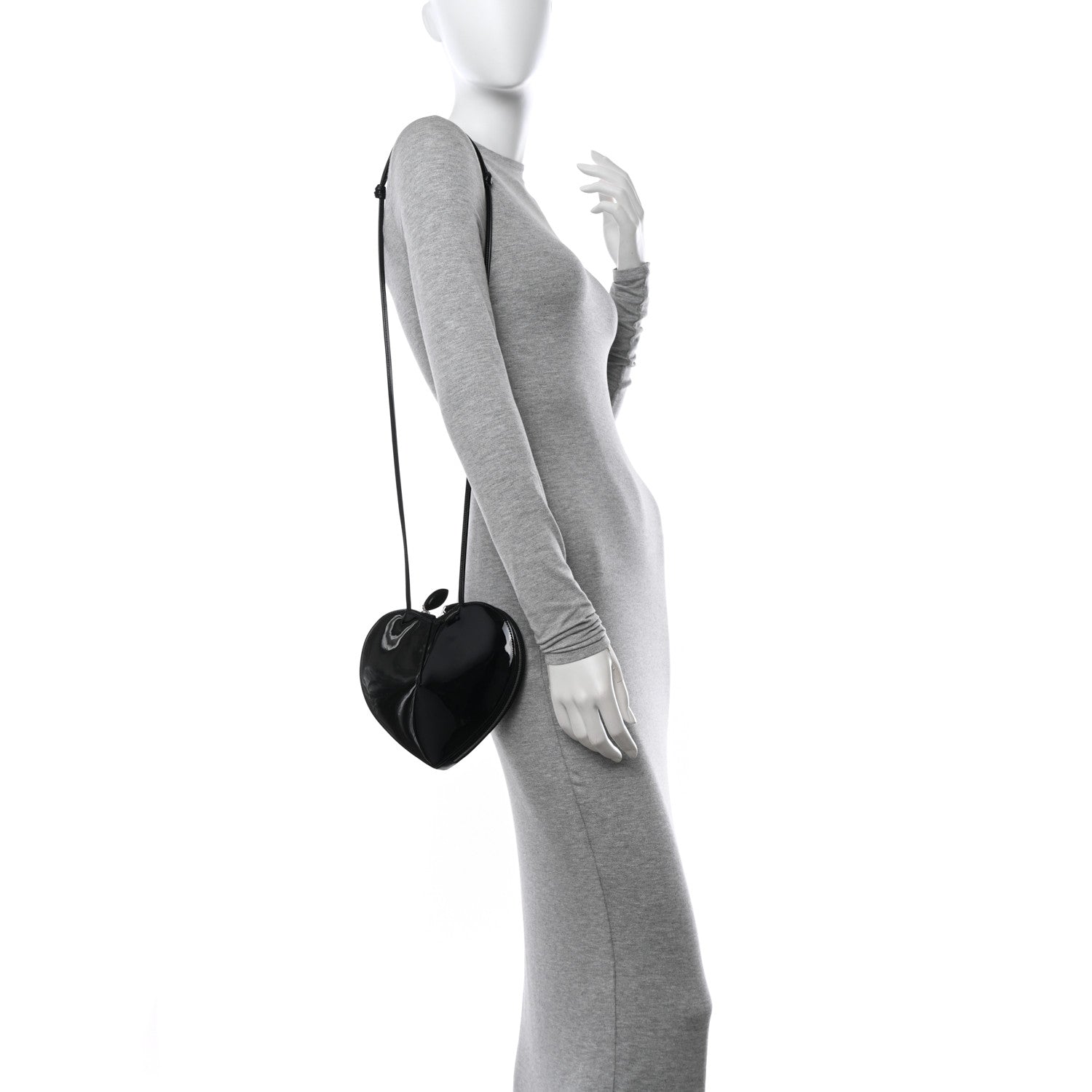 Alaia Patent Calfskin Le Coeur Bag Black 2 of 9
