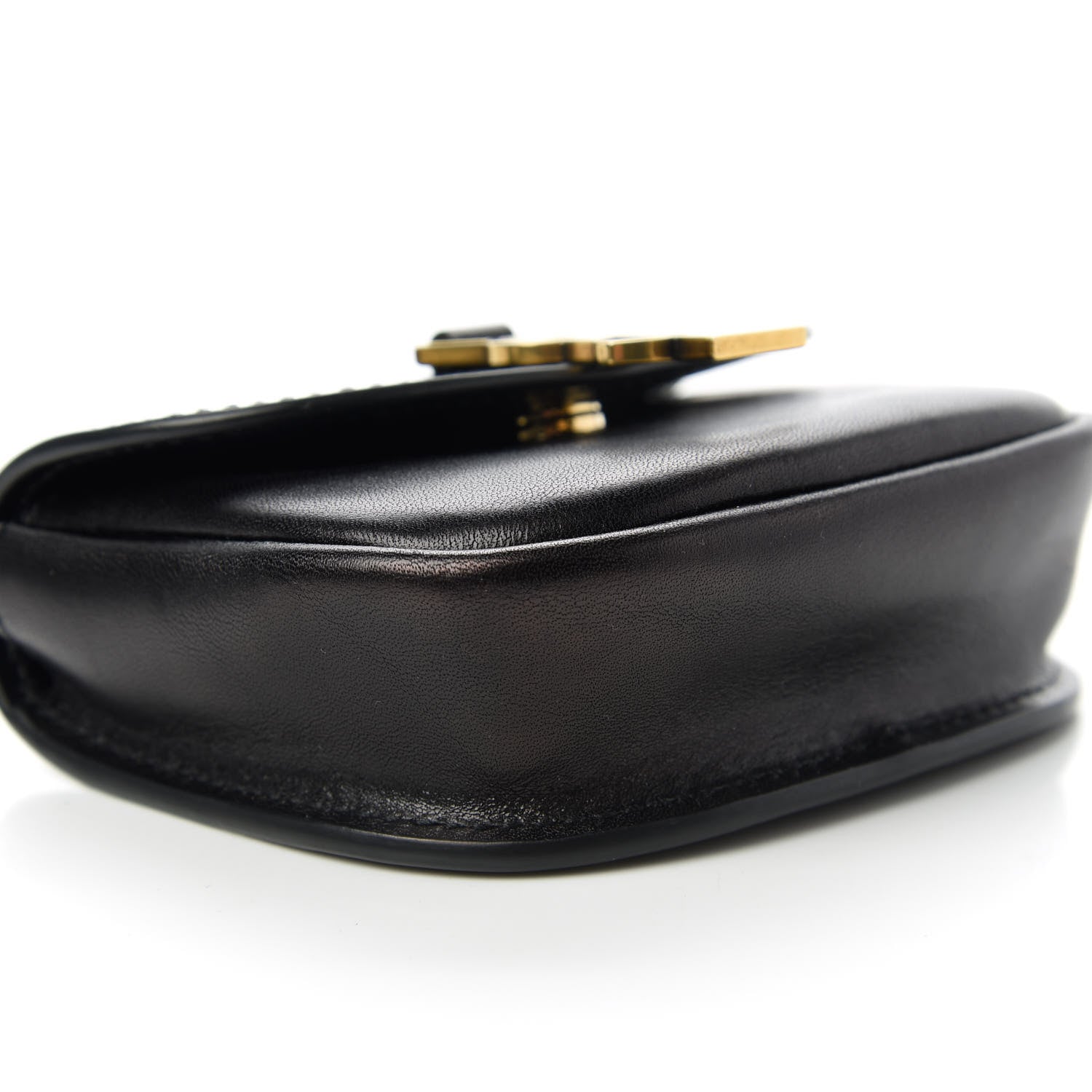 Saint Laurent Smooth Calfskin Mini Classic Monogram Kaia Belt Black 6 of 11