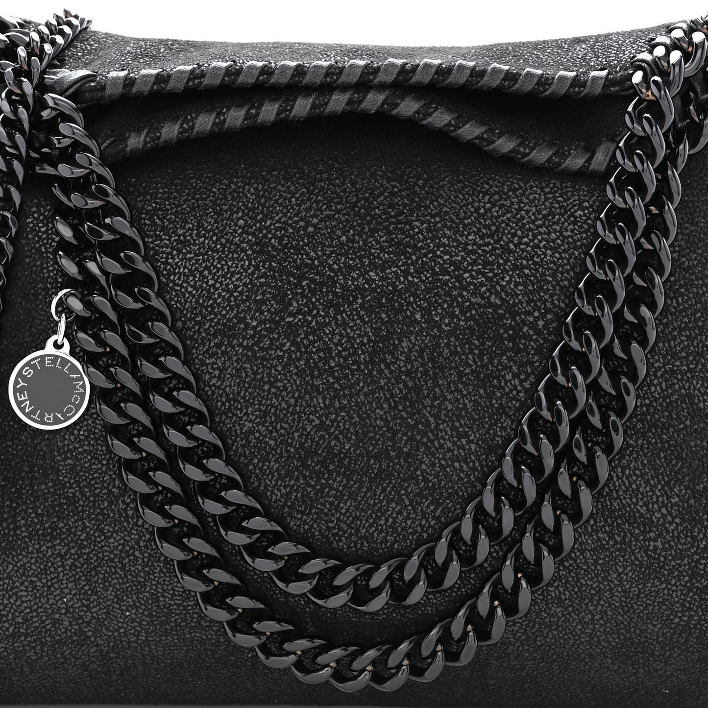 Shaggy Deer Mini Falabella Fold Over Tote Black
