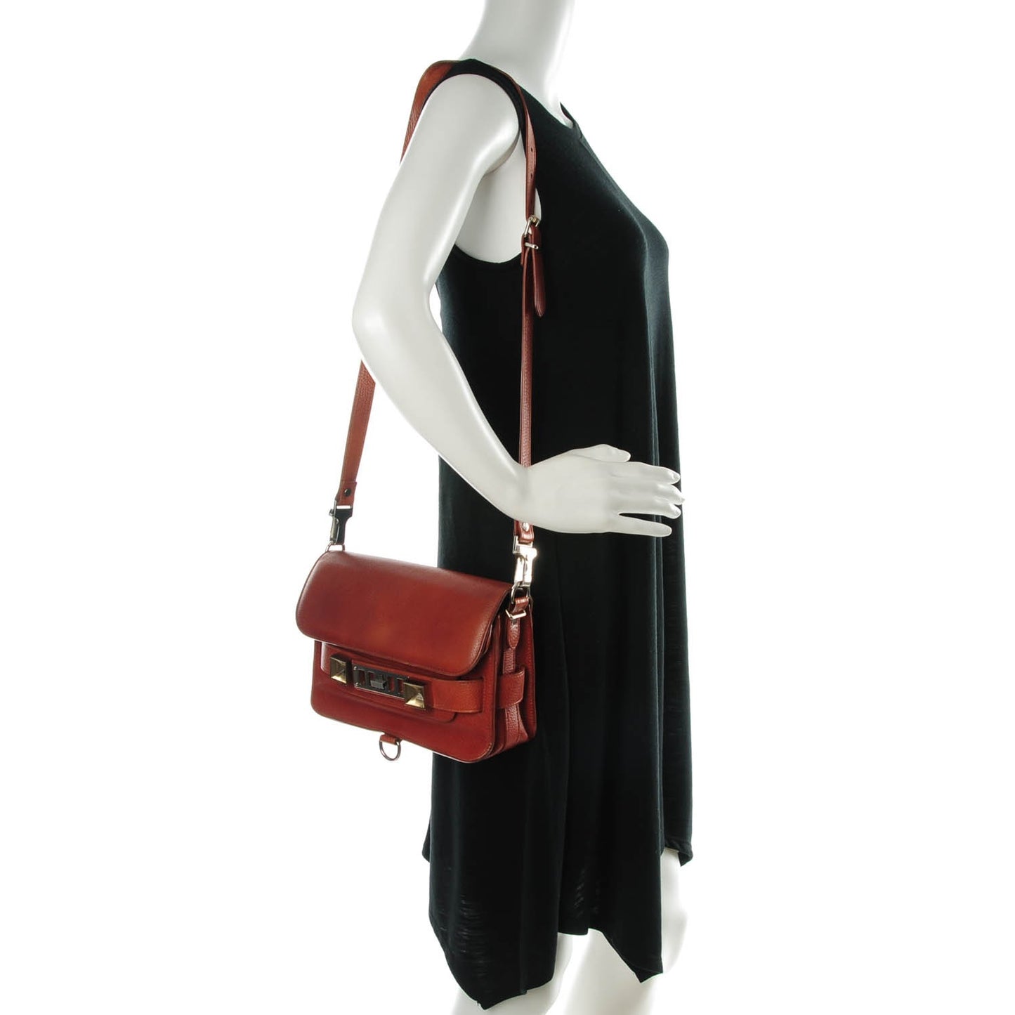 Calfskin PS11 Classic Shoulder Bag Saddle