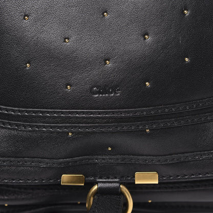 Chloe Calfskin Studded Medium Marcie Satchel Black 13 of 15