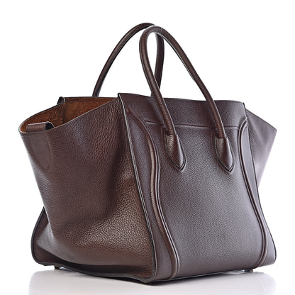 Celine Shiny Grained Calfskin Medium Phantom Luggage Brown 3 of 21