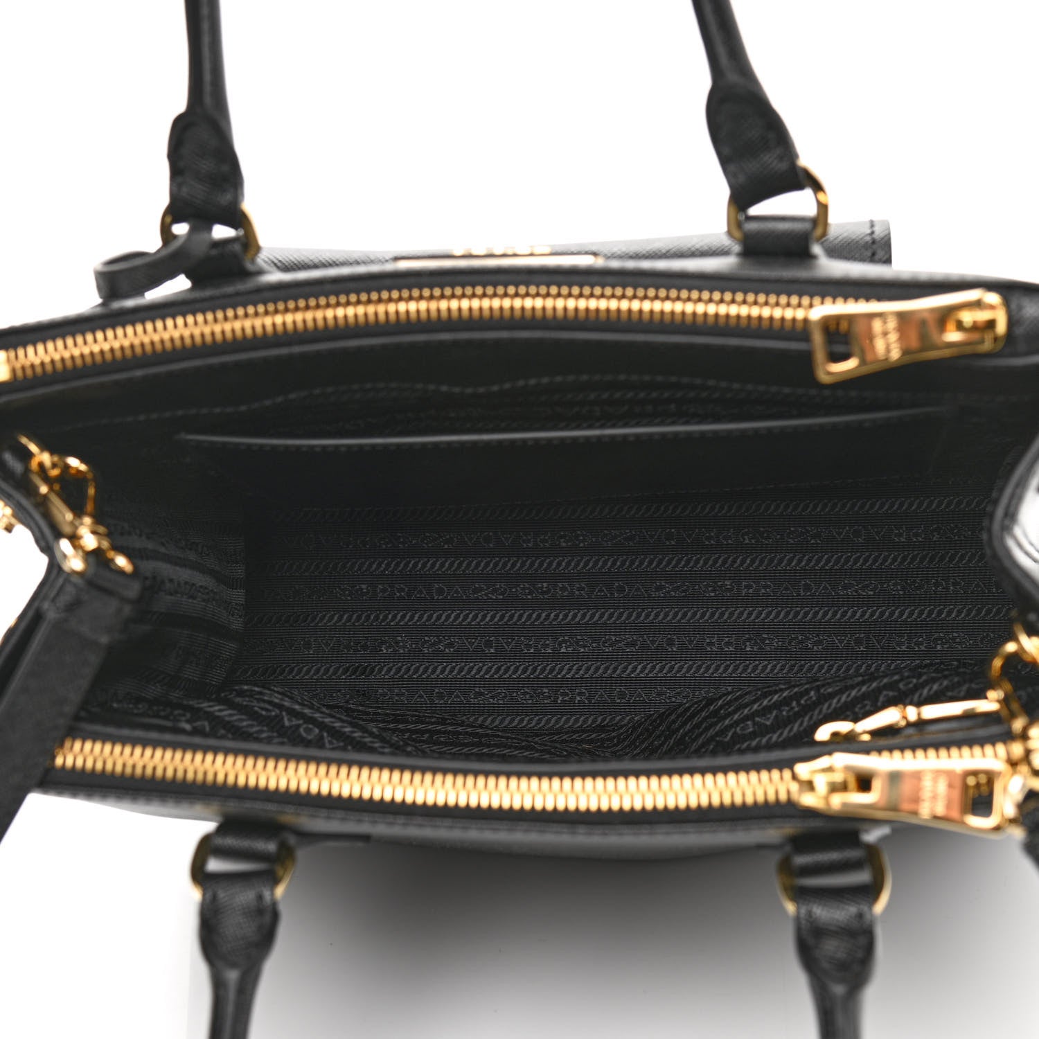 Prada Saffiano Lux Galleria Front Pocket Tote Black 5 of 8