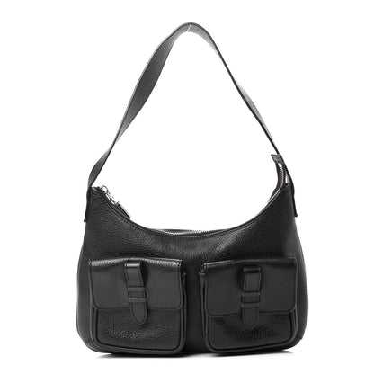 Burberry Grainy Calfskin Shoulder Bag Black 1 of 12