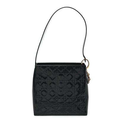 Christian Dior Patent Cannage Shoulder Bag Black 1 of 8