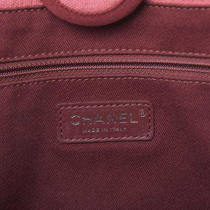 Chanel Canvas Small Deauville Tote Red 6 of 12