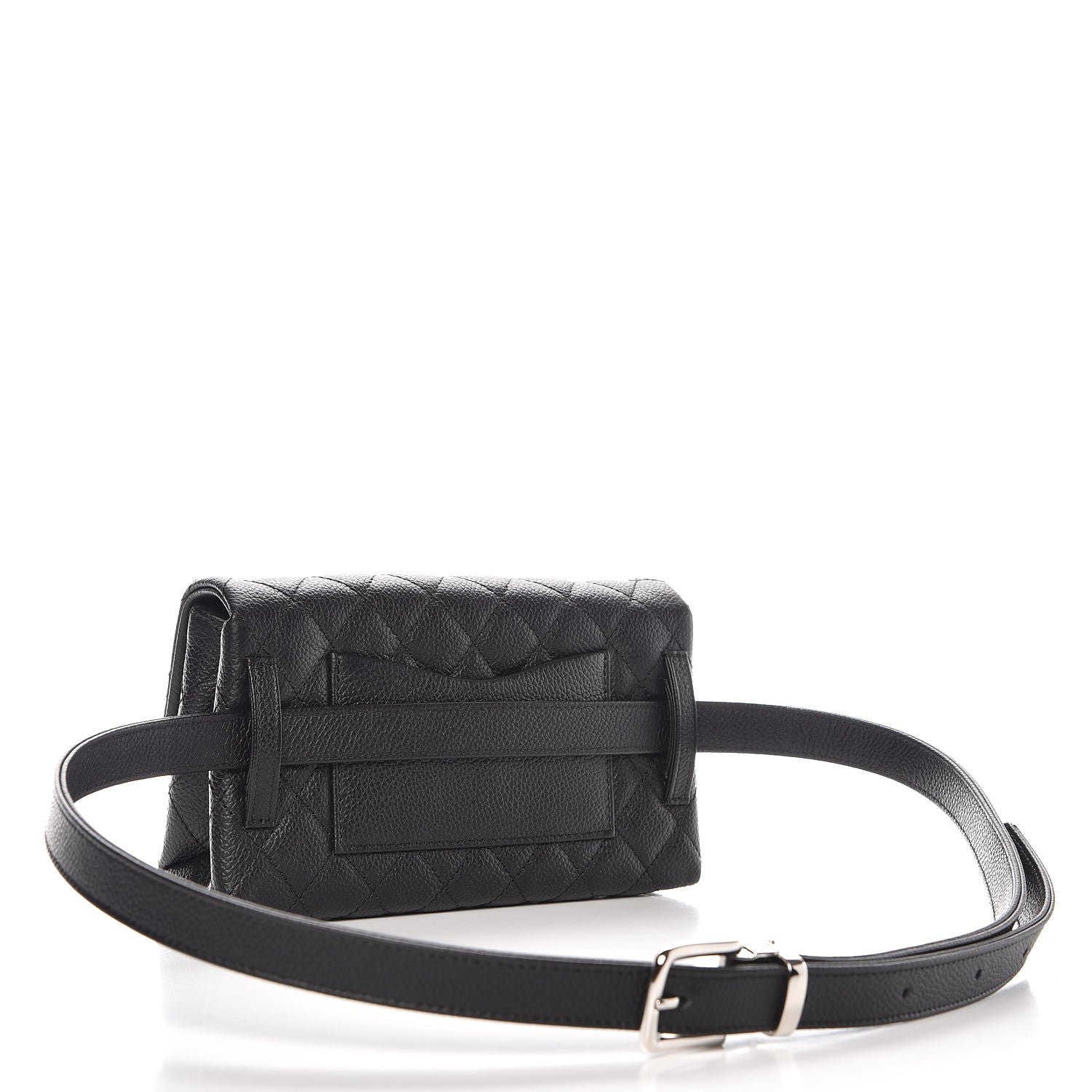 Chanel Grained Calfskin Quilted 2.55 Reissue Flap Belt Bag Clutch Black 4 of 7