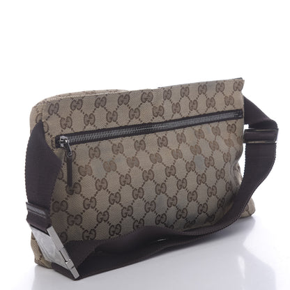 Gucci GG Monogram Double Pocket Belt Bag Dark Brown 3 of 13