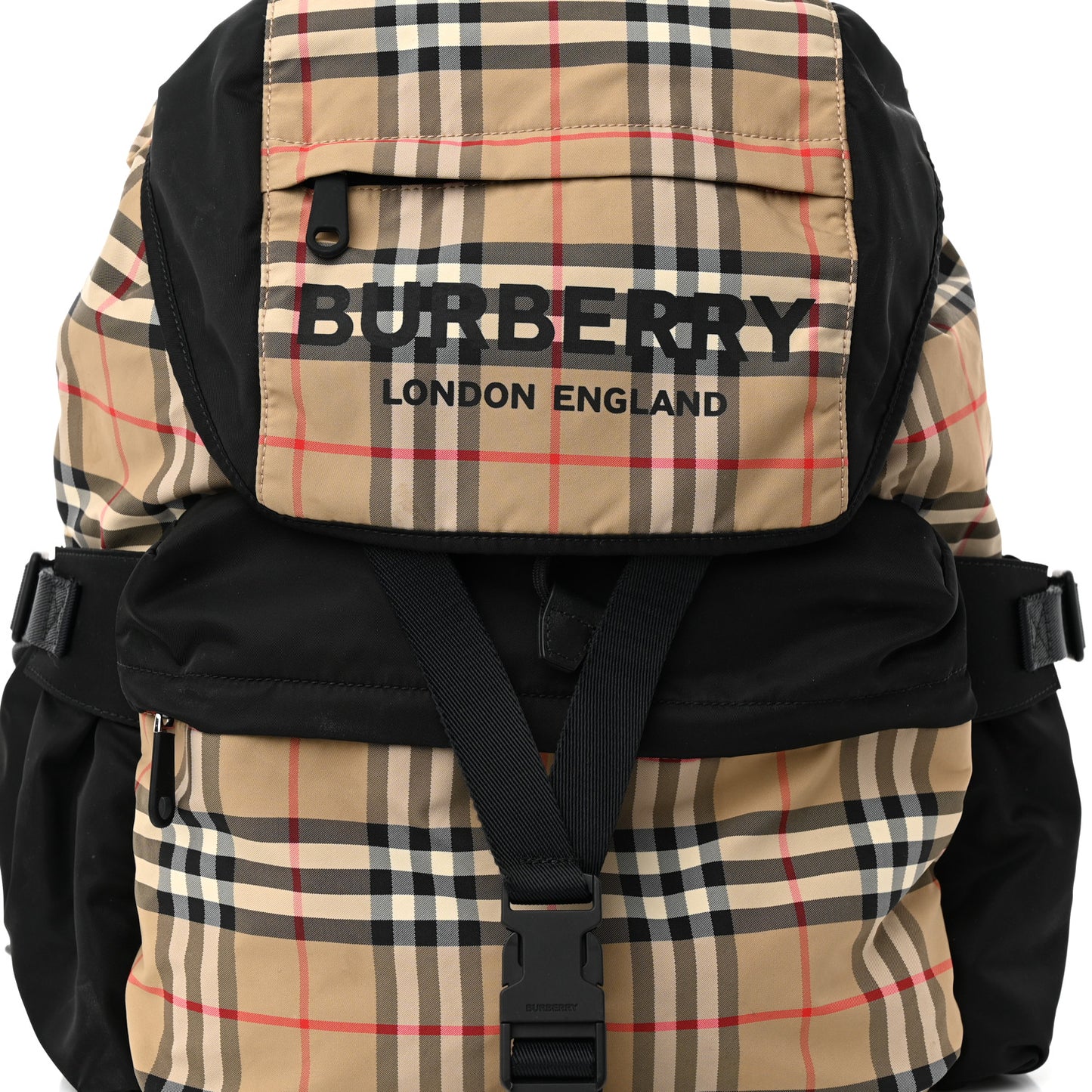 Nylon Logo Print Wilfin Backpack Archive Beige