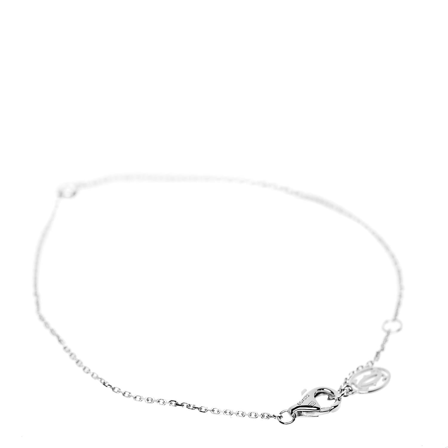 Cartier 18K White Gold Diamond XS D'Amour Bracelet 3 of 6