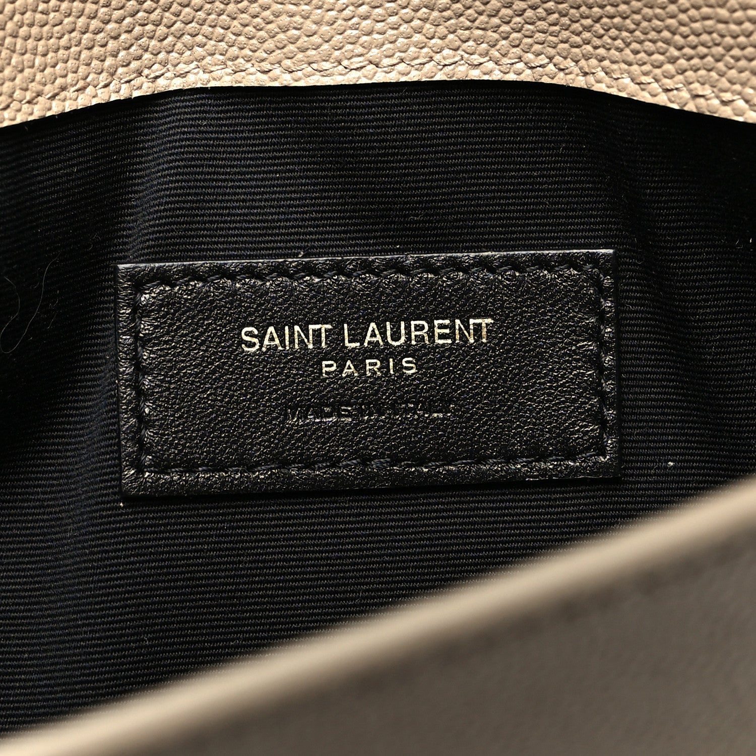 Saint Laurent Grain De Poudre Uptown Pouch Dark Beige 6 of 11
